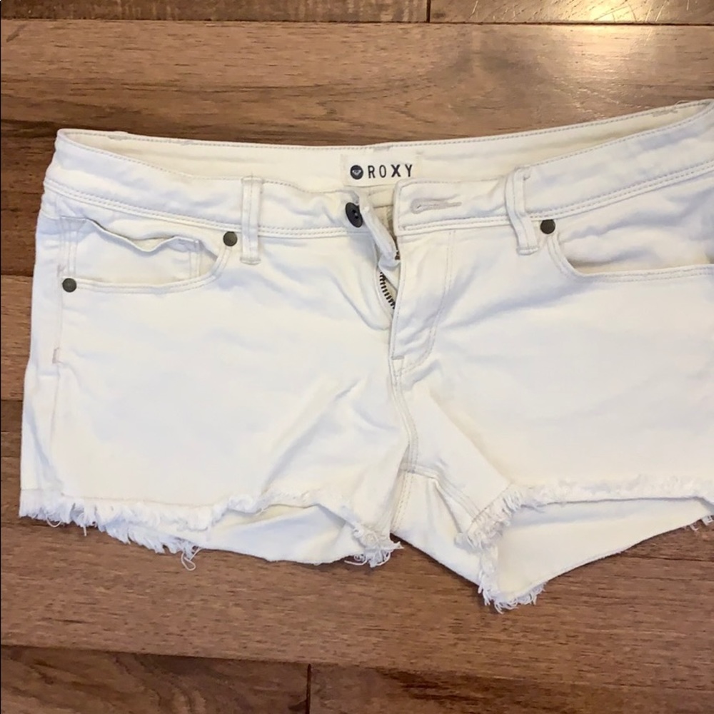 White Jean Shorts